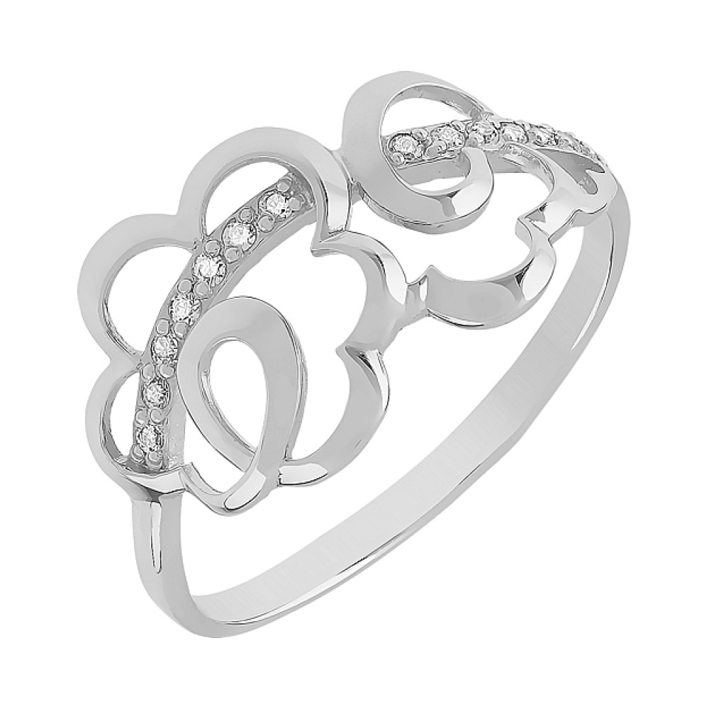 Золотое кольцо с фианитом № 79482