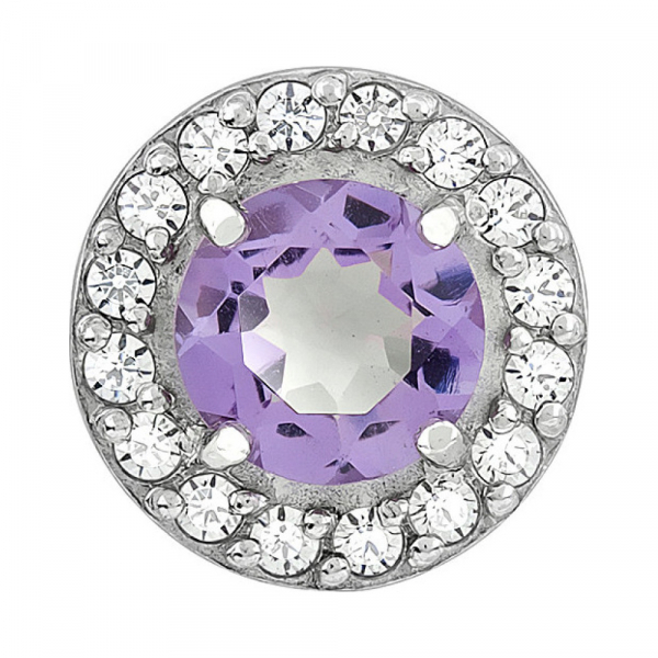 Золотая подвеска с аметистом и фианитом № 113090