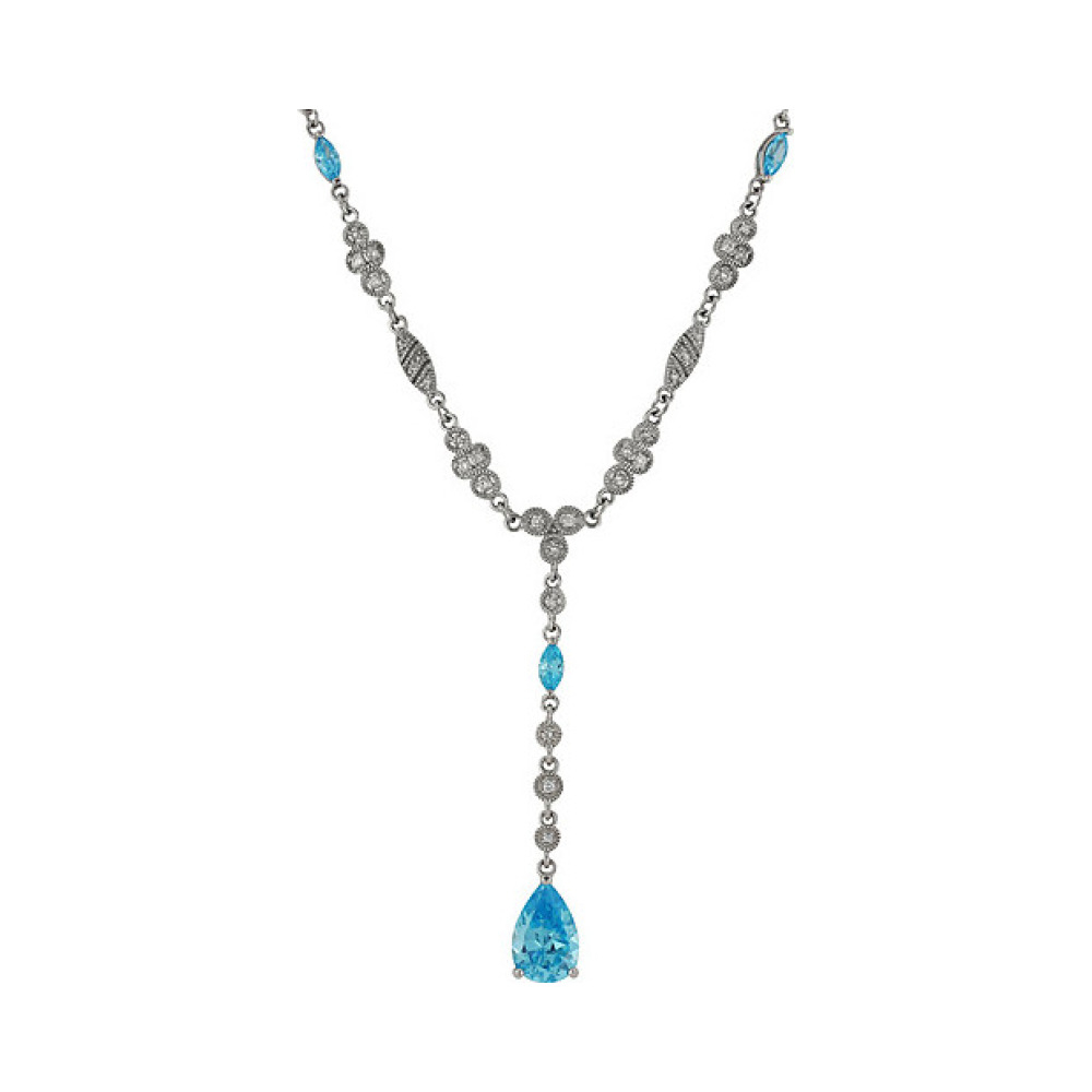 Серебряное колье с фианитами № 85918