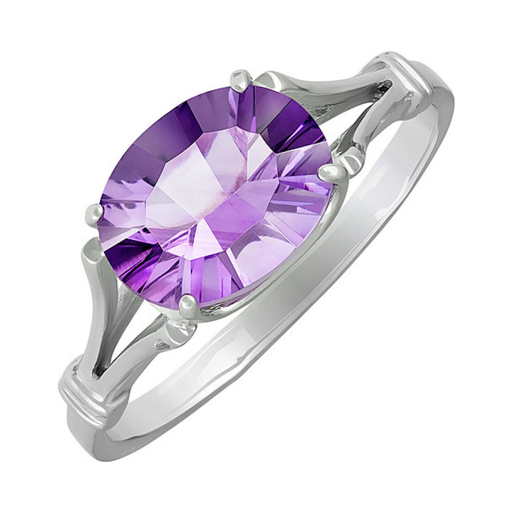 Серебряное кольцо с аметистом № 135927