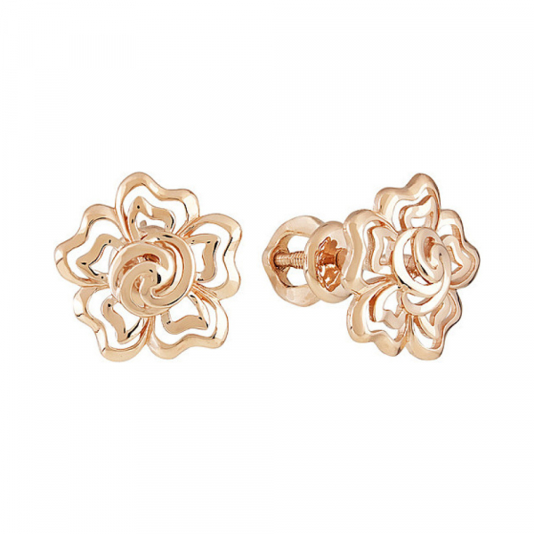 Золотые серьги без камня № 134421