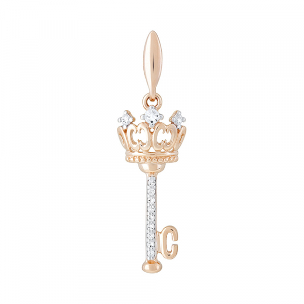 Золотая подвеска с фианитами № 127975