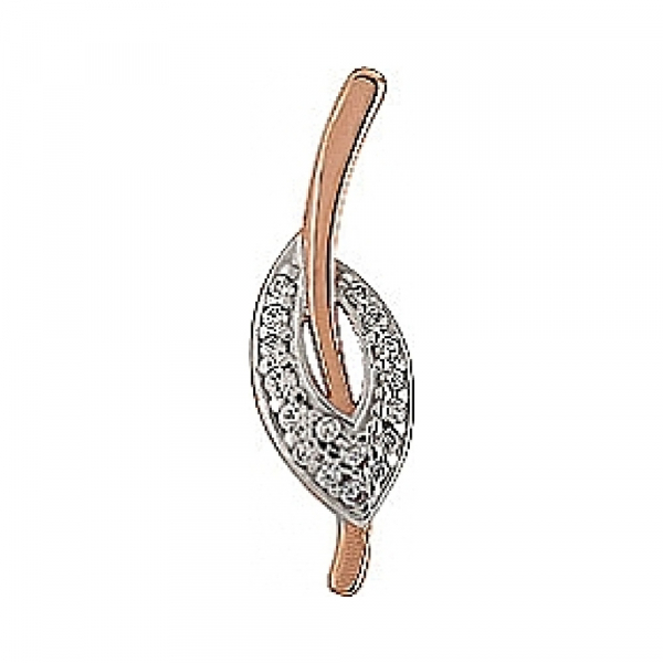 Золотая подвеска с фианитом № 73045