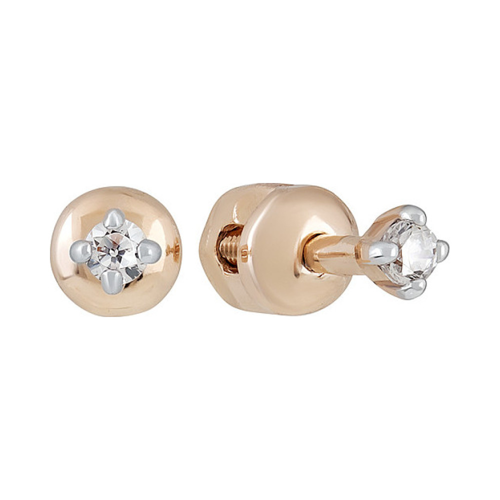 Пуссеты с фианитом № 136051