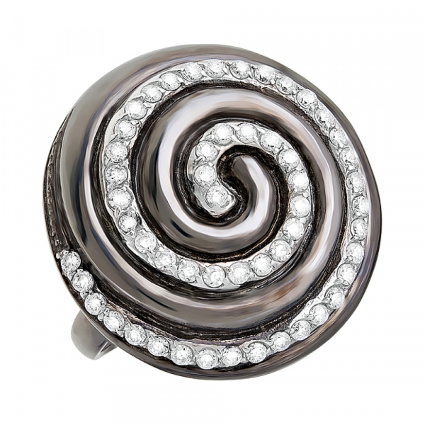 Серебряное кольцо с фианитом № 99612