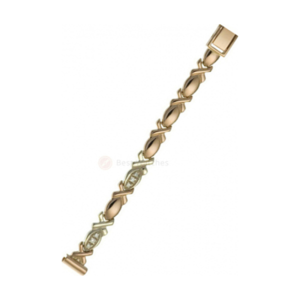 Золотой браслет для часов № 316096