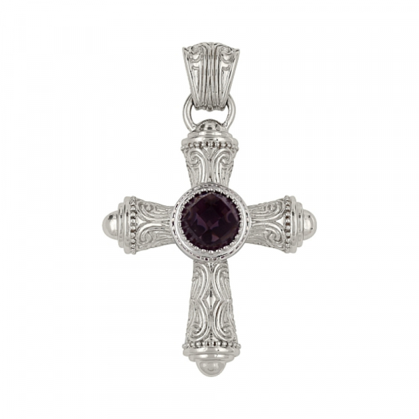 Серебряная подвеска с фианитом № 83507