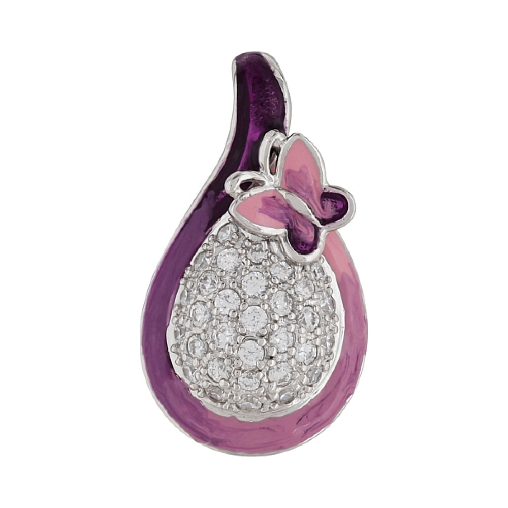 Серебряная подвеска с фианитом № 99787