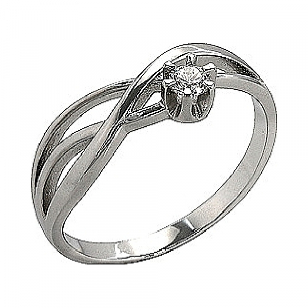 Золотое кольцо с фианитом № 76243