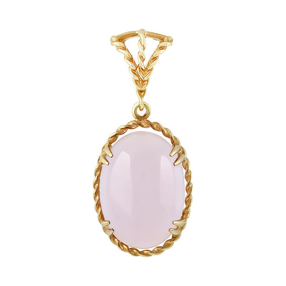 Серебряная подвеска с алпанитом и золотым покрытием № 132396