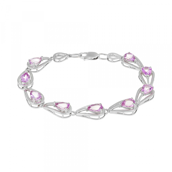 Серебряный браслет с топазом № 126619