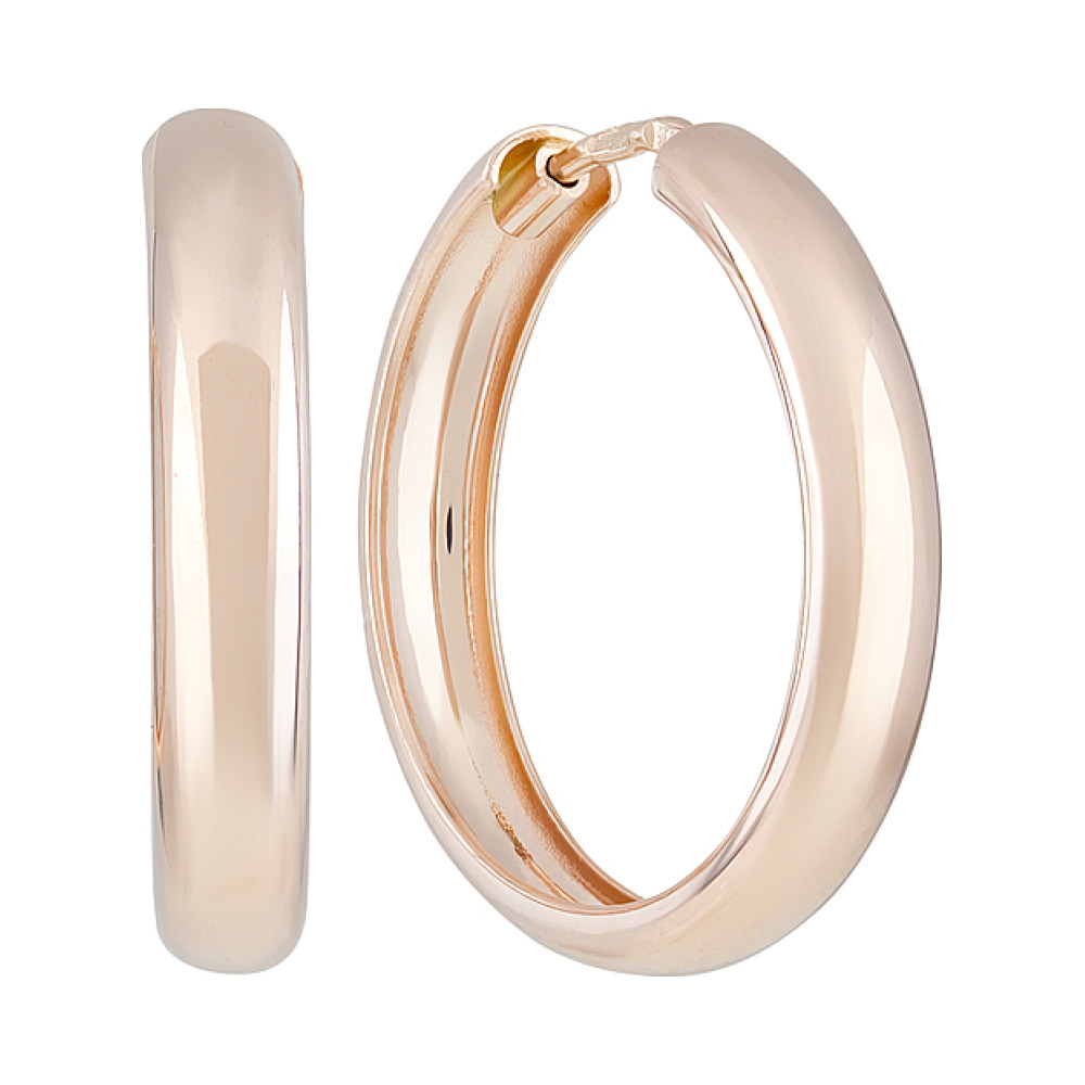 Золотые серьги без камня № 129182