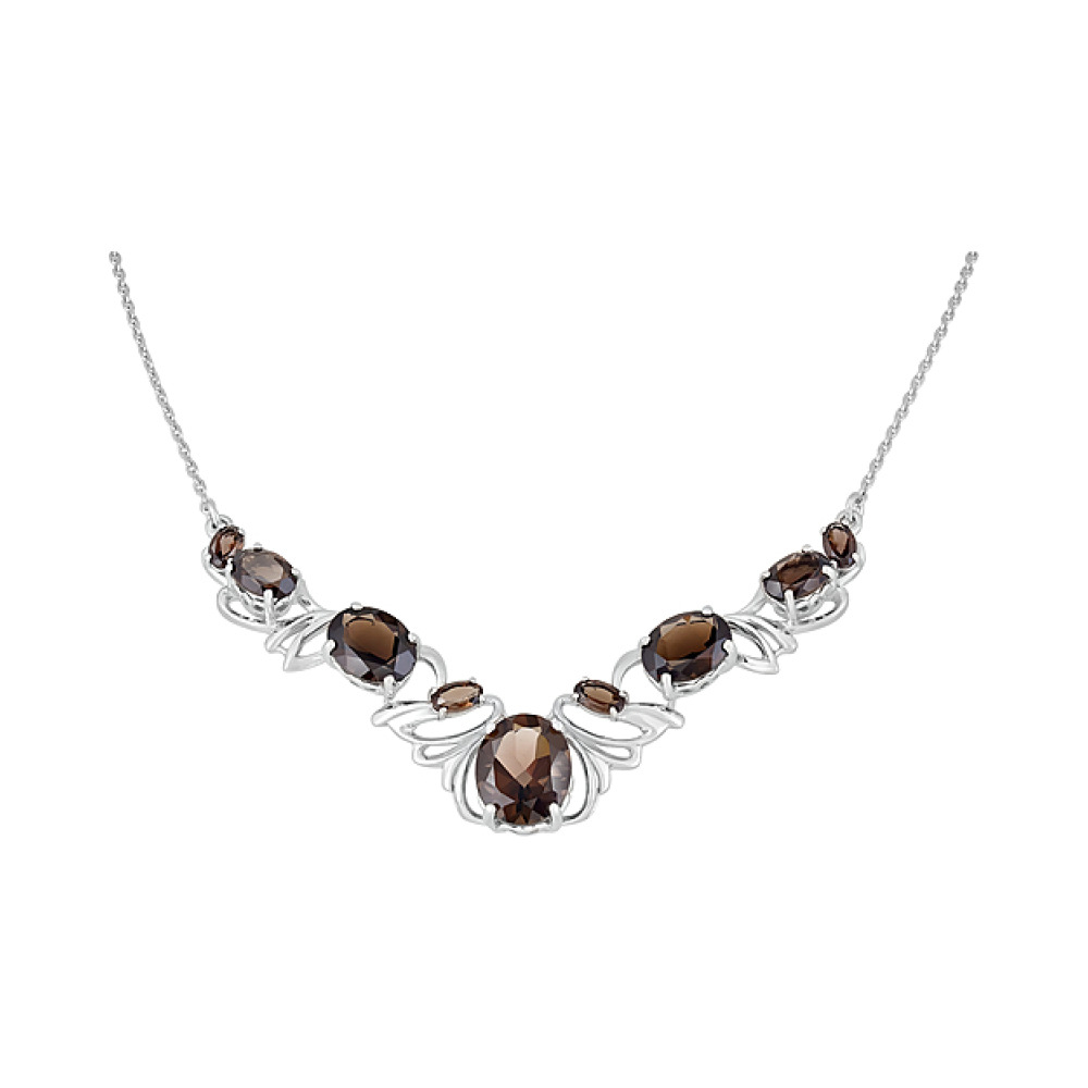 Серебряное колье с топазом № 126310