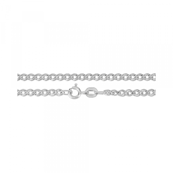 Серебряная цепь нонна родированная № 125956