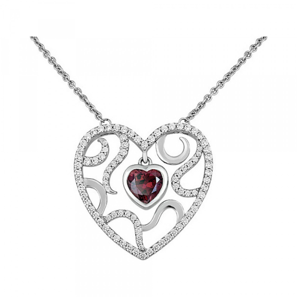 Серебряное колье с фианитами № 82829