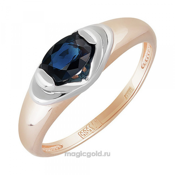 Золотое кольцо с сапфиром № 159095