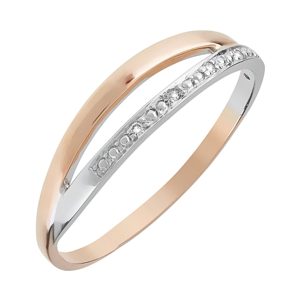 Золотое кольцо с бриллиантом № 3620