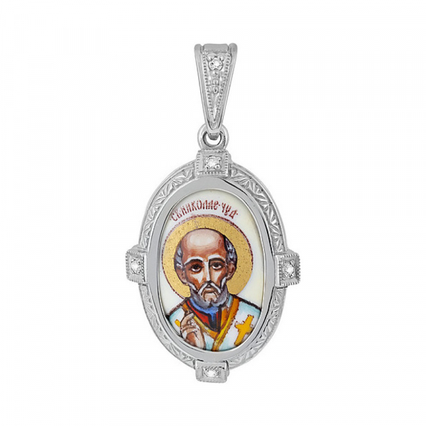 Икона с фианитами и эмалью № 131993