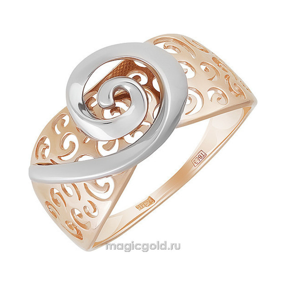 Золотое кольцо без камня № 155636