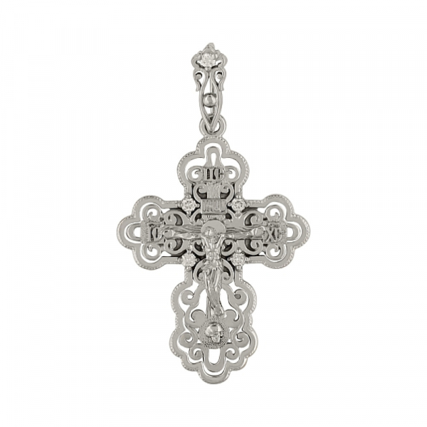 Крест с бриллиантом № 74106