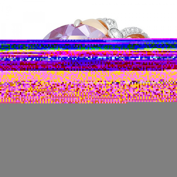 Золотое кольцо с аметистом и фианитом № 126984