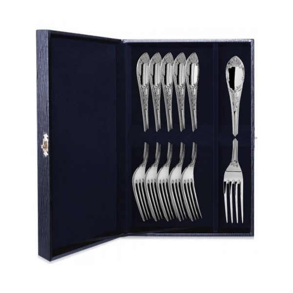 Набор из 6 серебряных столовых вилок «Престиж»