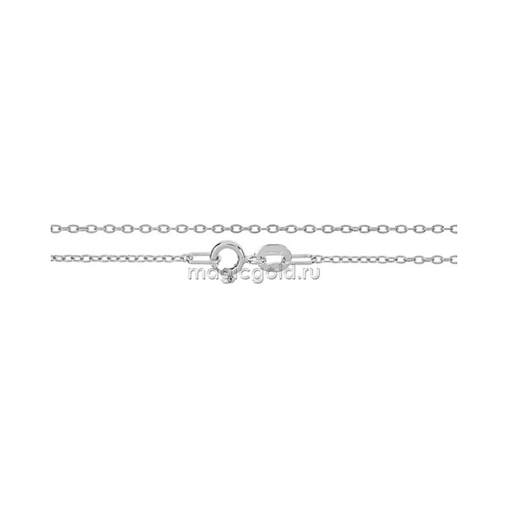 Серебряная цепь якорная простая родированная № 123397