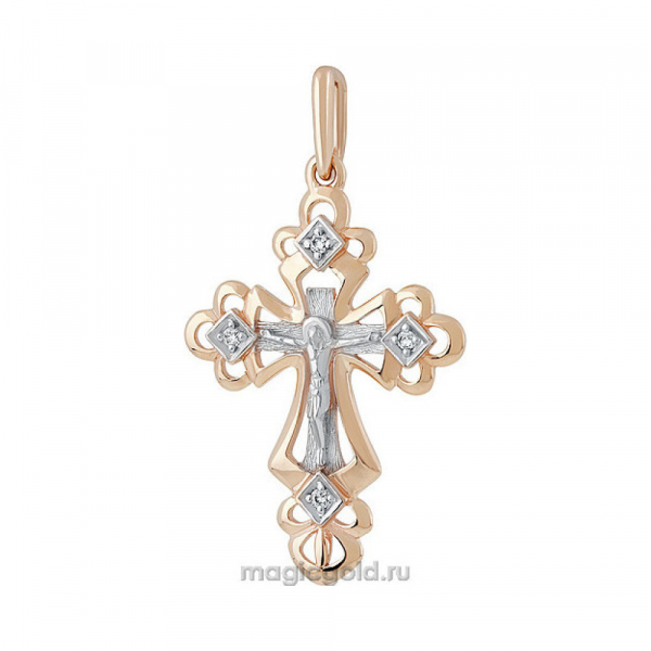 Крест литой с фианитом № 137285
