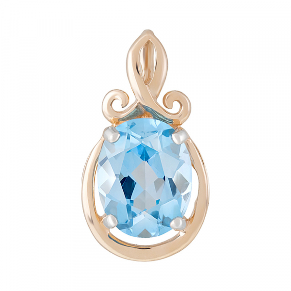 Золотая подвеска с топазом № 124540