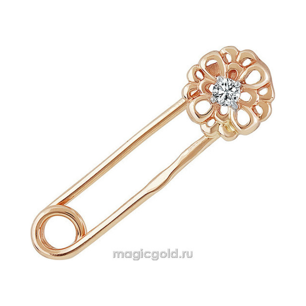Булавка с фианитом № 139653