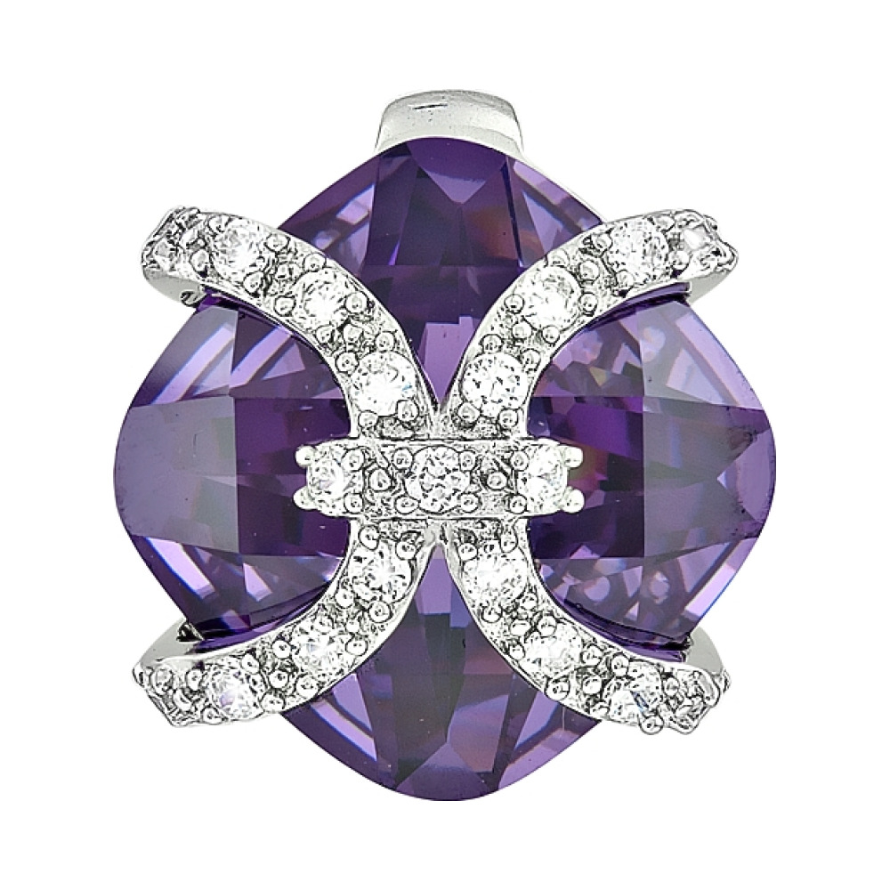 Серебряная подвеска с фианитами № 112756