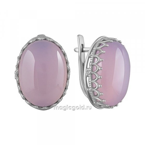 Серебряные серьги с ониксом № 164546