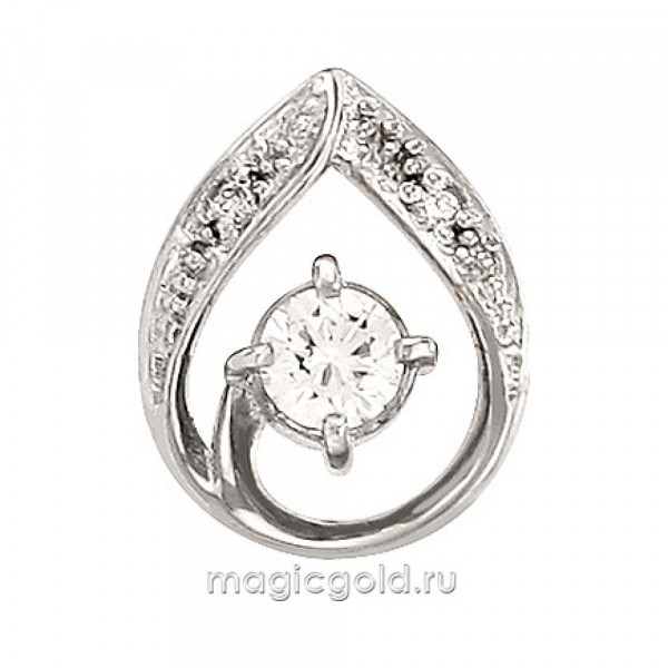 Золотая подвеска с бриллиантом № 161620