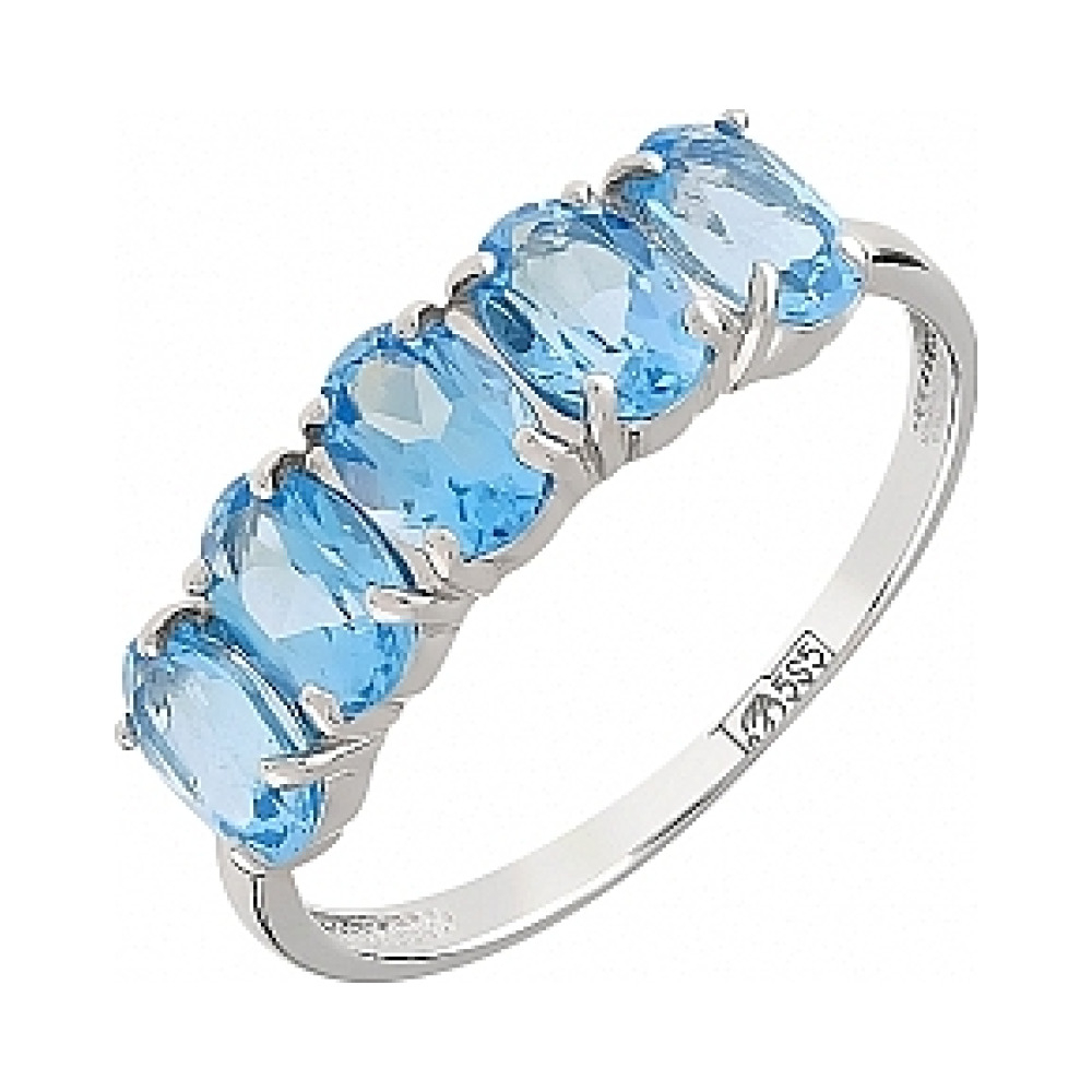 Золотое кольцо с топазом № 115492