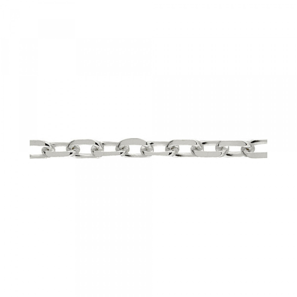 Серебряная цепь якорная граненая № 63661