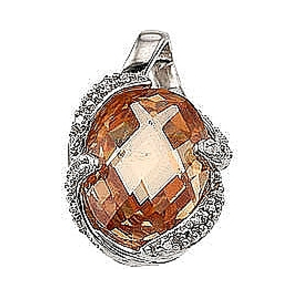 Серебряная подвеска с фианитом № 34154