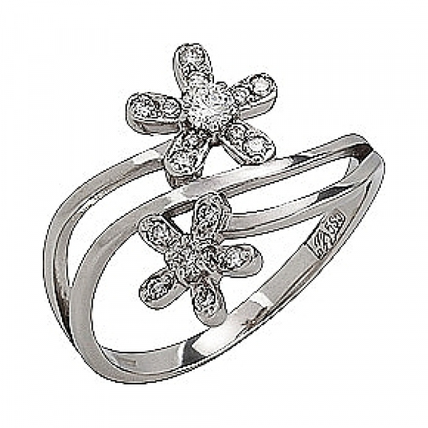 Золотое кольцо с бриллиантом № 74763