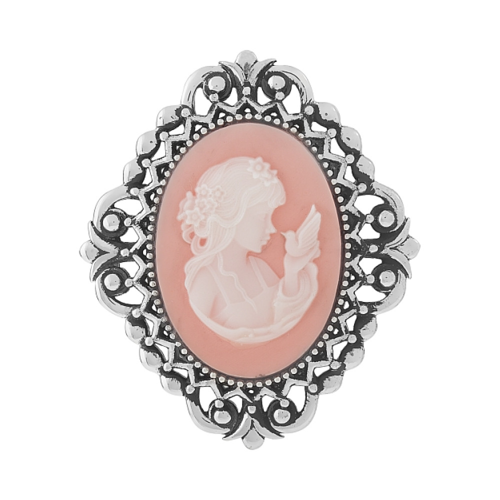 Брошь-подвеска с карбоном № 108430