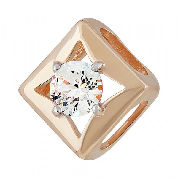 Золотая подвеска с кристаллом swarovski № 138491