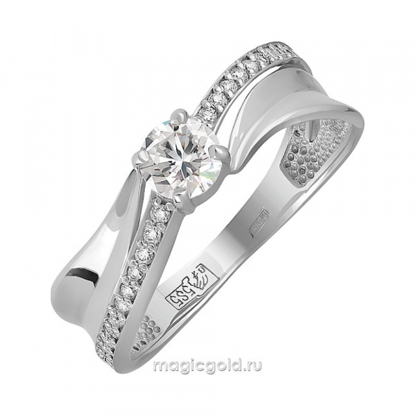 Золотое кольцо с бриллиантом № 155948