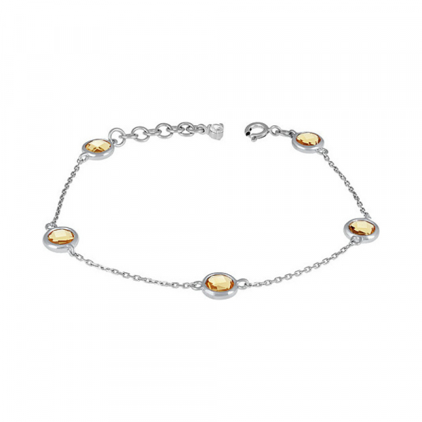 Серебряный браслет с алпанитом и фианитом № 133264