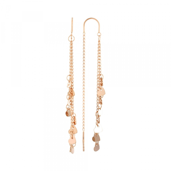 Золотые серьги без камня № 109823