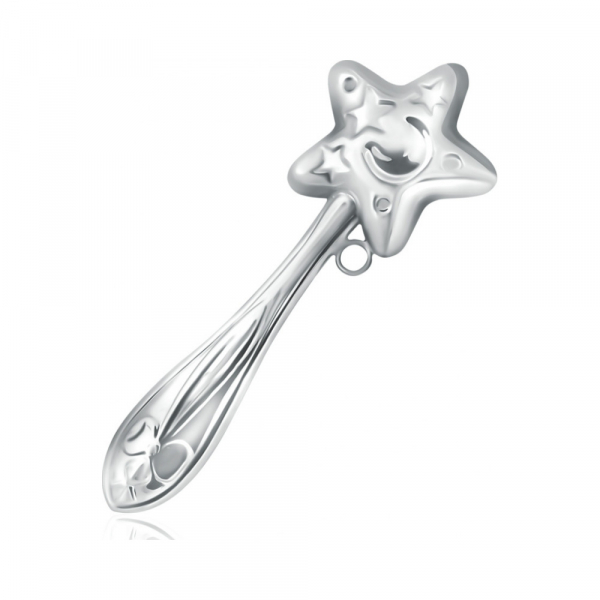 Серебряная погремушка «Звезда»