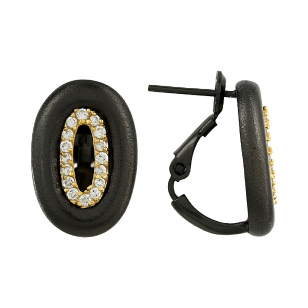 Серебряные серьги с фианитами № 106249