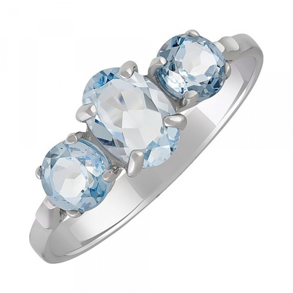 Серебряное кольцо с топазом № 130156