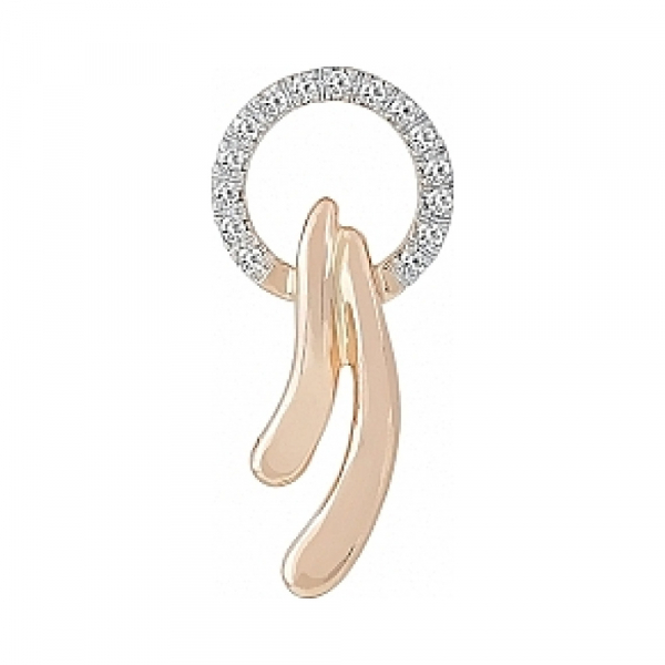 Золотая подвеска с бриллиантом № 114930