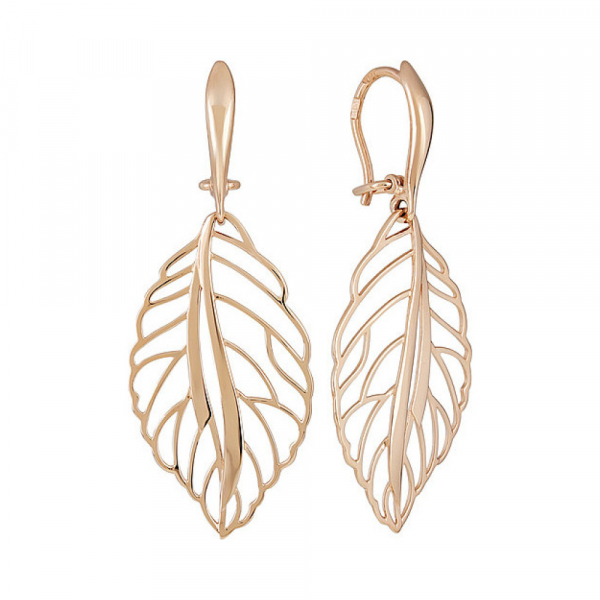 Золотые серьги без камня № 134406