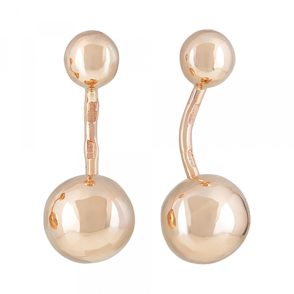 Золотые серьги без камня № 124003