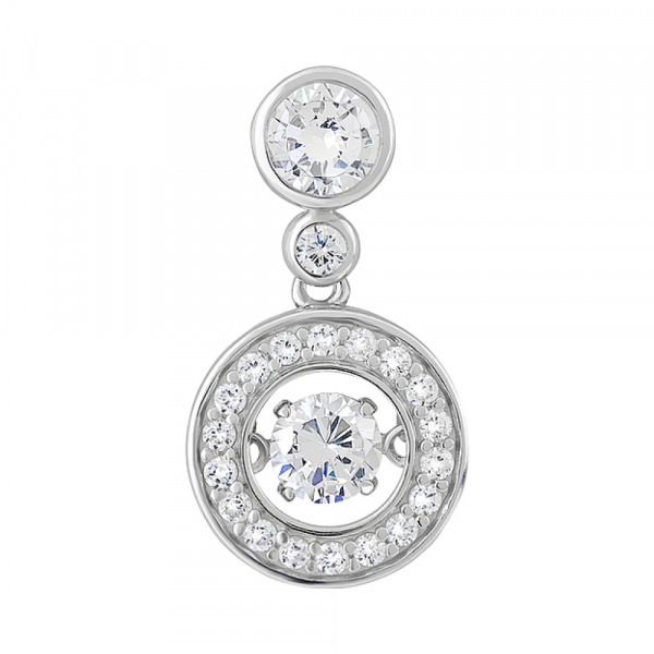 Серебряная подвеска с фианитами № 127730