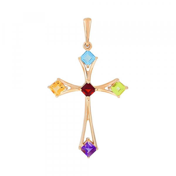 Подвеска с полудраг вставками № 112556